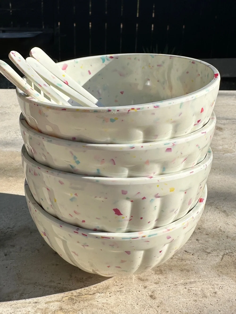 Sur La Table Sprinkle Melamine Ice Cream Bowls – Set of 4